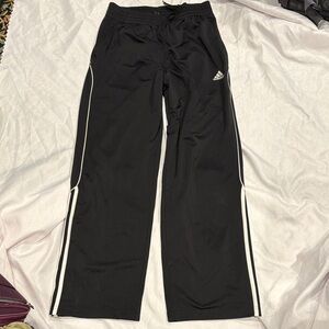 Adidas Black track pants with White Piping